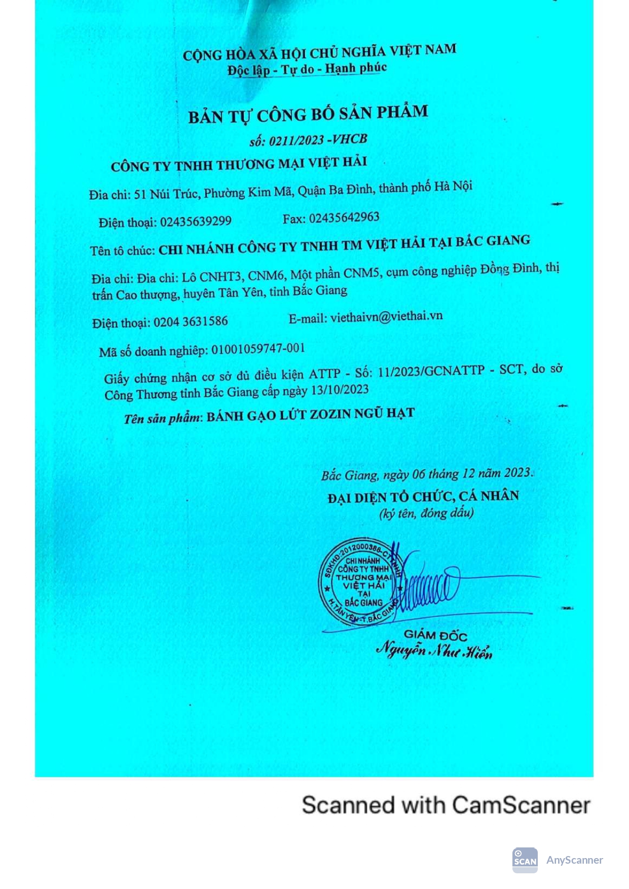 CBCL BGL Zozin Ngũ hạt